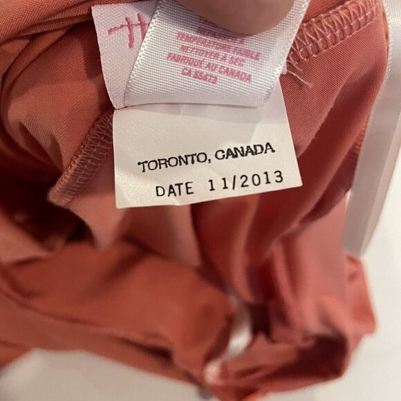 Henkaa Sakura Convertible Midi Dress One Size Peach Pink Coral Multi-way EUC - Picture 9 of 9